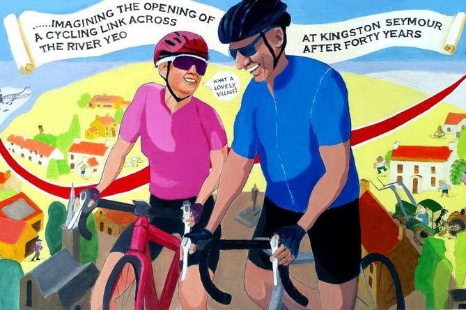 Valley artist depicts North Somerset Council’s ‘Pier to Pier’ cycling route. 