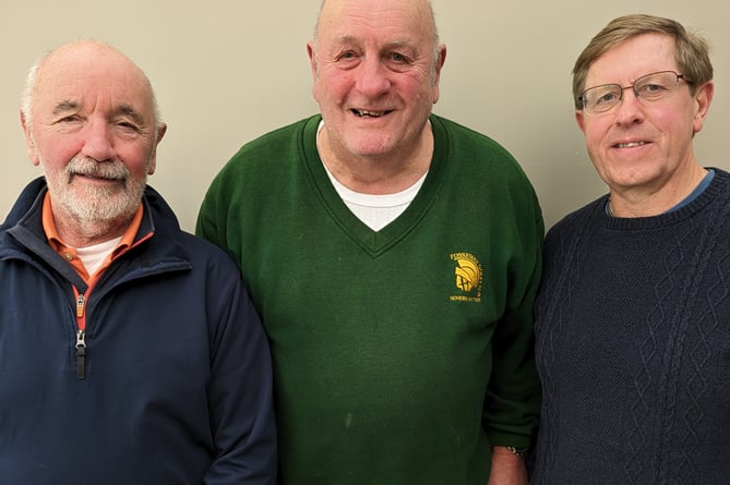 Pictured above: Winter League winner, Paul Trigg  (right), Cyril Blacker (centre) runner-up and Alan White (third).