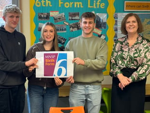 MNSP Sixth Form celebrate the launch of their new branding