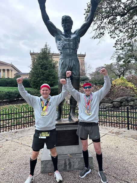 Peter Saunders, the Global Director for Digital Business at local company Sun Chemical, and Philip Hoare of Atkins Realis, are running for SWALLOW at this year’s Bath Half Marathon