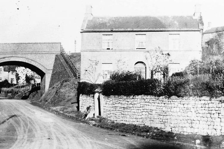 Dunkerton Post Office (with GWR railway bridge)