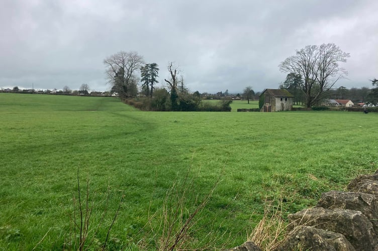 Planned site for 620 Homes on the A371 Cannard's Grave Road in Shepton Mallet.
