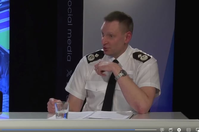 Avon & Somerset Deputy Chief Constable Jon Reilly at the Police & Crime Commissioner performance and accountability board on Wednesday, March 13