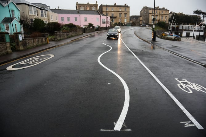 Bemused locals have been questioning the use of the wiggly line in a controversial road scheme in Clevedon 