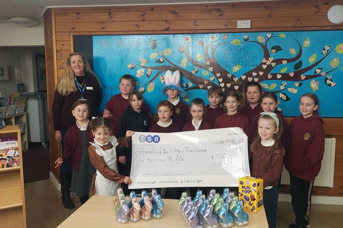 St Mary's school PTA used Somer Valley Rotary Club's donation to fund an Easter Egg Hunt!