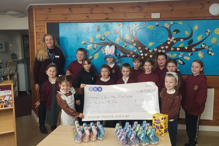 St Mary's school PTA used Somer Valley Rotary Club's donation to fund an Easter Egg Hunt!
