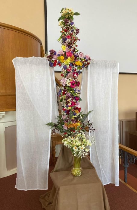 Paulton Methodist Church Easter cross