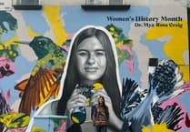 London artists honour Chew Valley 'Birdgirl' with mural for Women's History Month
