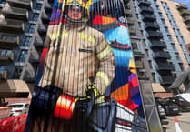 Upfest artist creates tribute to Avon Fire & Rescue Service on training tower