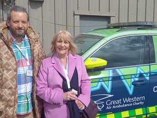 Great Western Air Ambulance gets special visit from B&NES Vice Chair