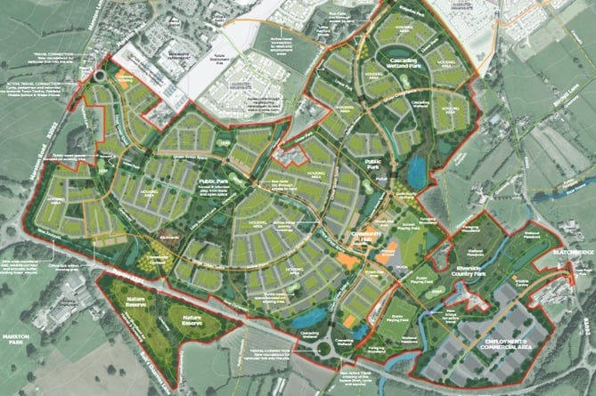 Amended masterplan for the Selwood Garden Community in Frome (Grassroots Planning)
