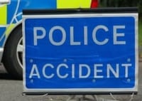 Police appeal after three people taken to hospital after two-car crash