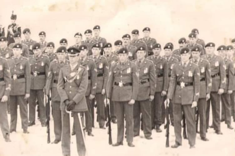 On parade 40 years ago on Utah Beach France.