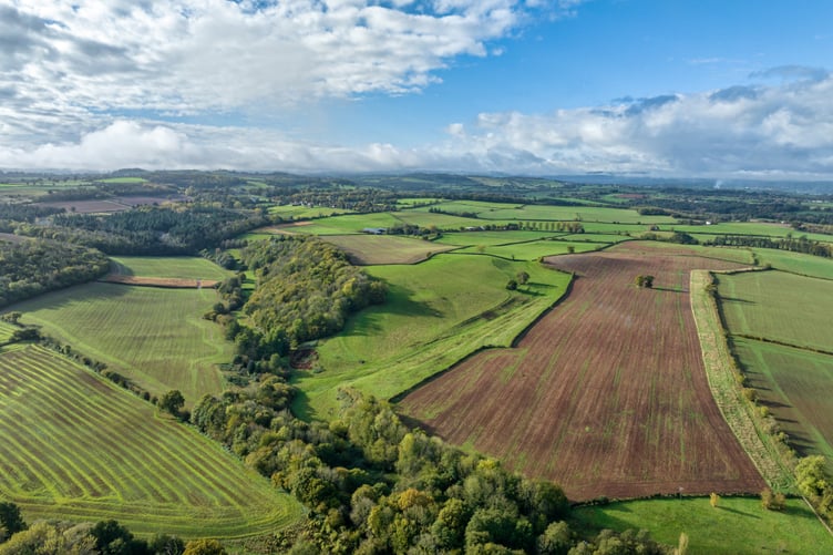Aerial of Wick Farm, the site of the future Lower Chew Forest