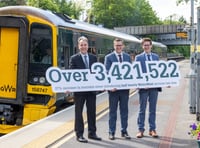 Half-hourly train services rack up 3.4 million journeys in one year