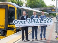 Half-hourly train services rack up 3.4 million journeys in one year