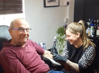 Somer Valley FM presenter, 71, gets impromptu tattoo after interview