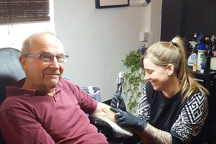 Somer Valley FM’s Rob Bayly at Lucid Shadow tattoo