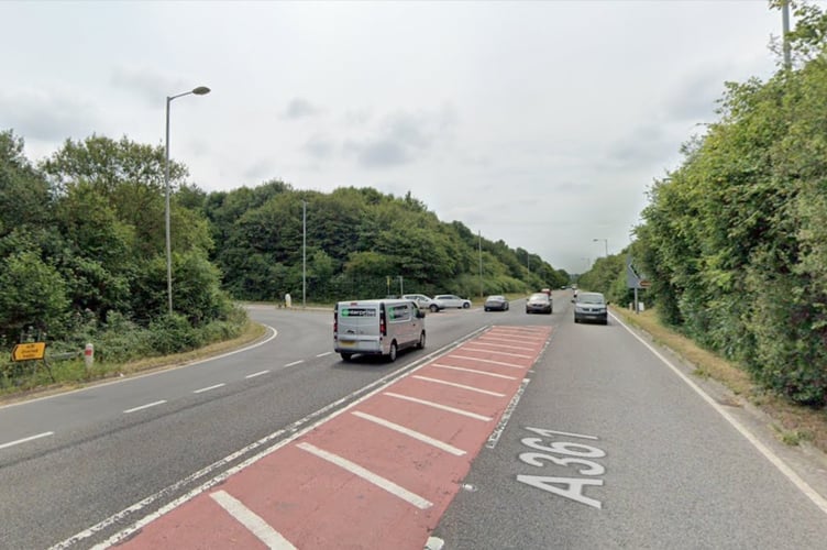 Junction of the A361 Frome bypass and the A362 Rodden Road in Frome (Google Maps)