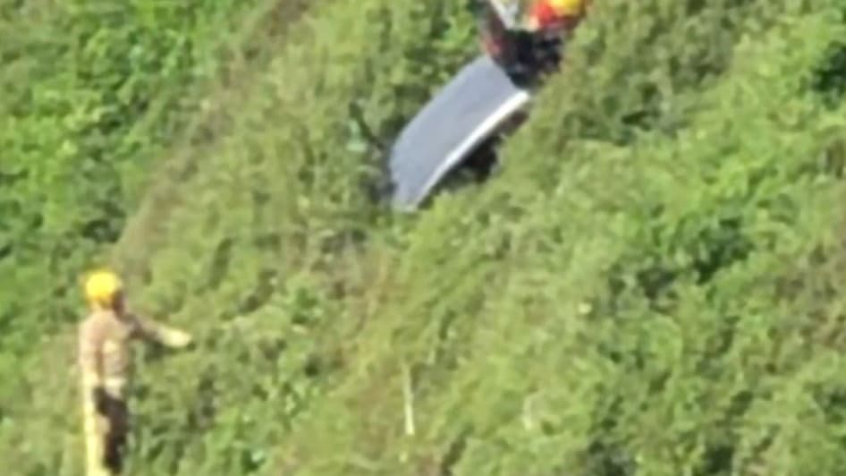 Video: Miracle escape after car goes over Somerset cliff | mnrjournal.co.uk