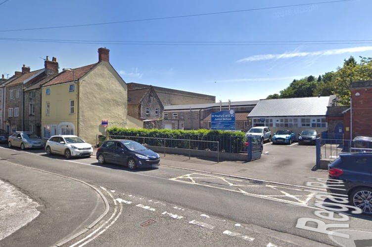 St. Paul's Church of England VC Junior School on the A361 Paul Street in Shepton Mallet - Google Maps - 120624