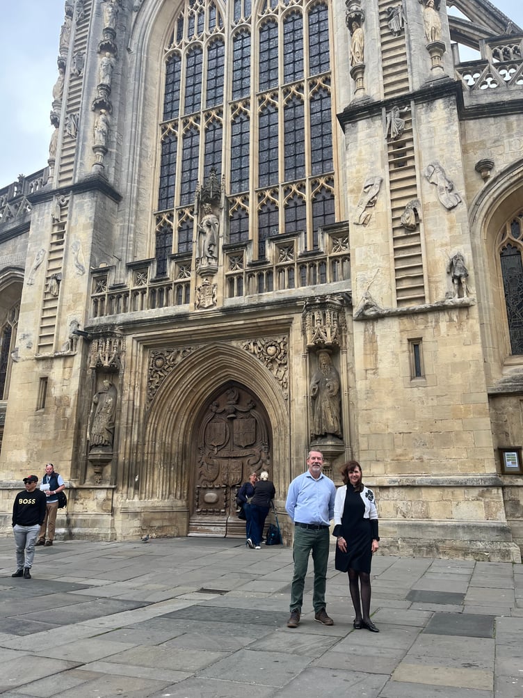 Revd Chantal Mason, Bath Abbey Pastor, and Frank Mowat, Executive Director, Bath Abbey