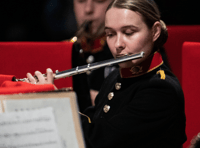 Royal Marines band performs special concert at hospice