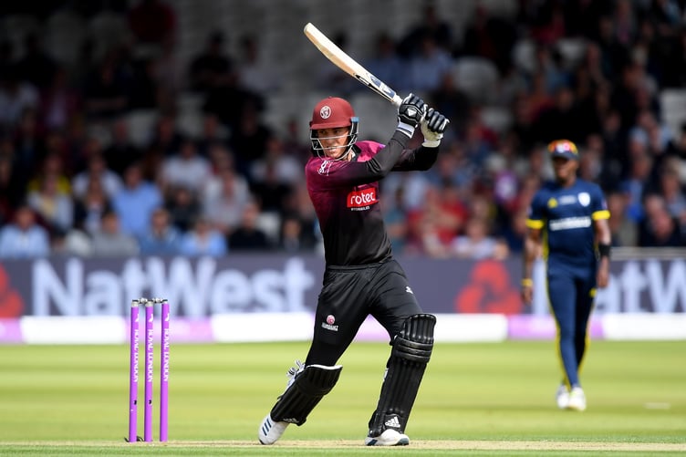 Tom Banton - hit unbeaten 77 for Somerset