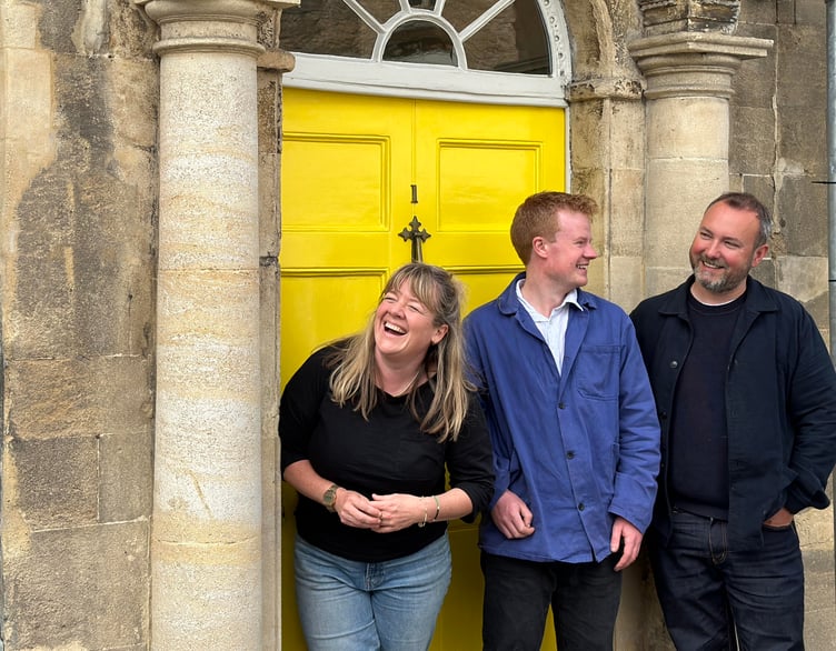 Sam Lomas with Claudia and Aled Rees at Number One Bruton