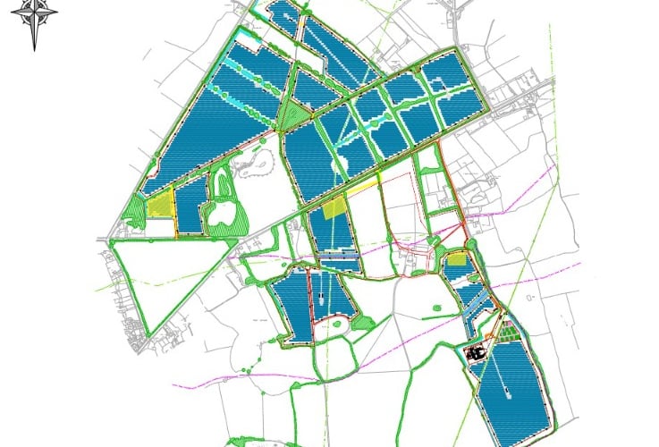 Plans for solar farm on B3109 Bradford Road in Rode (Photo: Low Carbon Solar Park 25 Ltd)