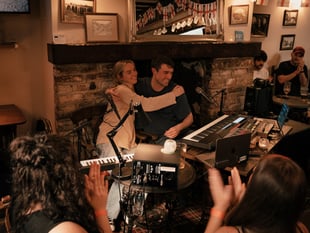 Electronic music maker Fred Again.. performs in rural Somerset pub