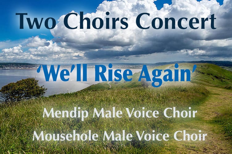 Mendip and Mousehole male voice choirs perform ‘We’ll Rise Again’ at All Saints Church