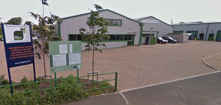 The Roughmoor Enterprise Park on Roughmoor in Williton  (Google Maps)