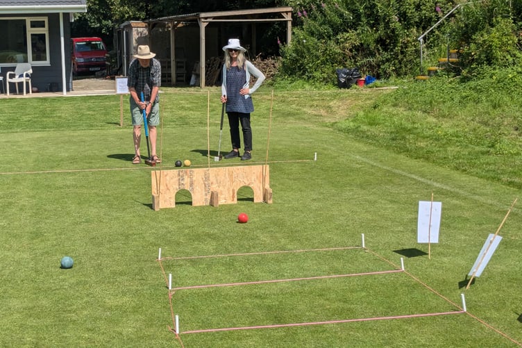 Crazy croquet challenges at the Camerton and Peasedown Club barbecue.