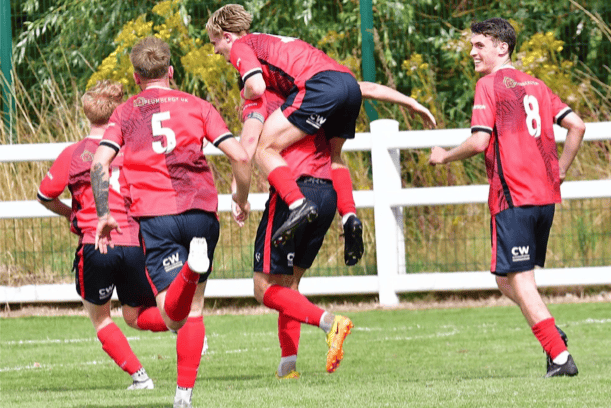 Action from Radstock's home game against Gillingham