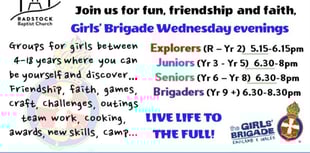 Trinity Brigade and Jigsaw Toddlers restart in September
