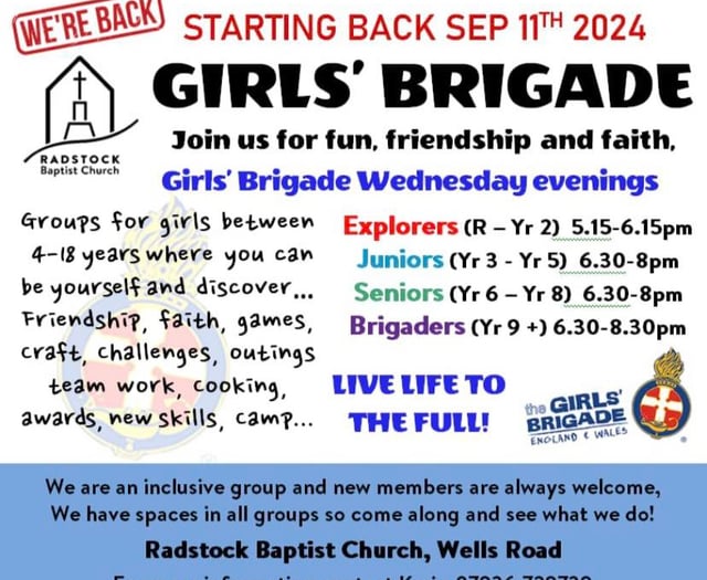 Trinity Brigade and Jigsaw Toddlers restart in September