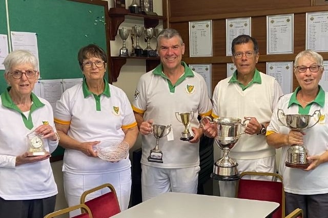 Winning line-up at Prattens Bowls Club