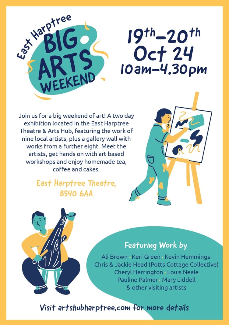 East Harptree Big Arts Weekend will be held on October 19-20