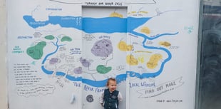 Mural showing water cycle and River Frome links brightens vacant shop