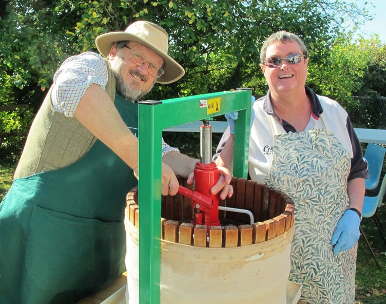 The Tiny Welly Boot Alcoholery will bring their giant apple press