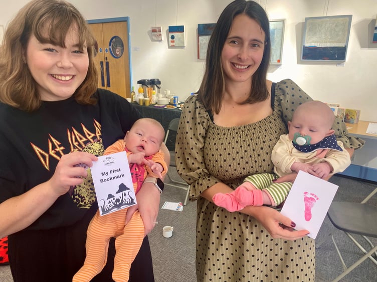 New babies with their mothers at the special baby morning at Bath Central Library