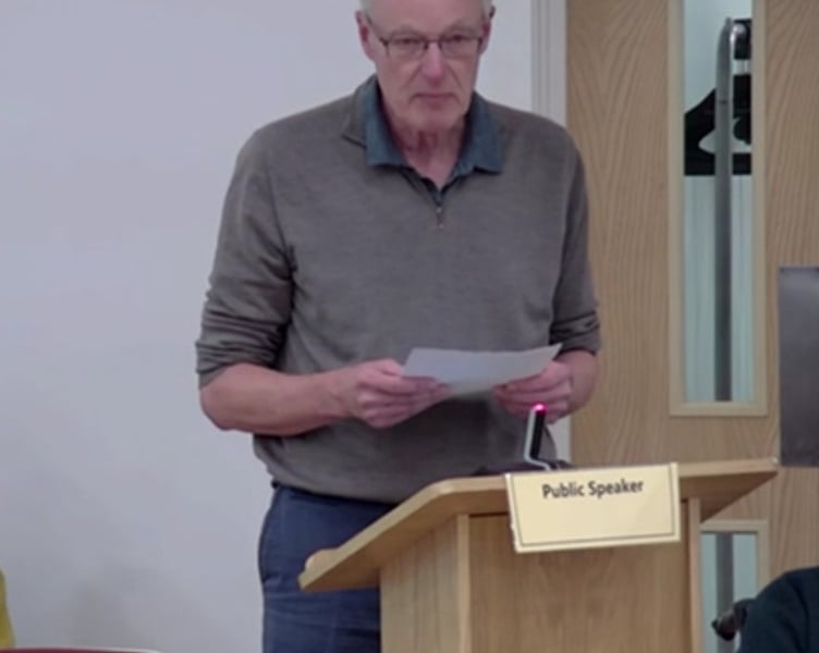 Brian Clarke presents his petition to The Full Council in Bridgwater