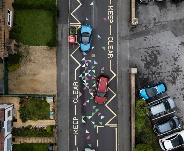 Colourful road markings near school slammed for looking like 'Twister'