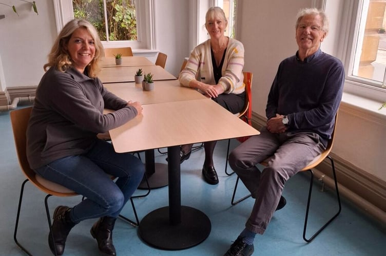 Lenka Grimes of Fair Frome, Jenny Hartnoll of Health Connections Mendip and Tony Perry of The Bridge