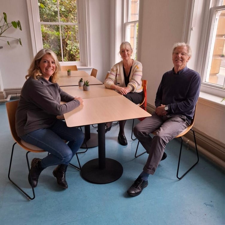 Lenka Grimes of Fair Frome, Jenny Hartnoll of Health Connections Mendip and Tony Perry of The Bridge