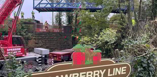 Bridge the size of a double decker bus helps to link traffic free path