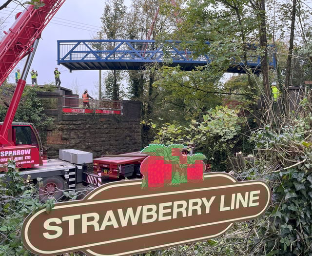 Bridge the size of a double decker bus helps to link traffic free path