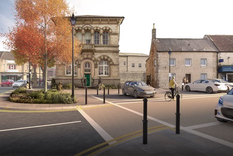 Computer Generated Image of Midsomer Norton Town Square Design