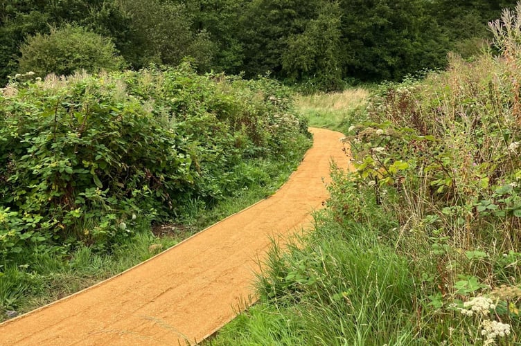 Volunteers from Somer Valley Rediscovered have created a new walking path at Midsomer Norton Town Park